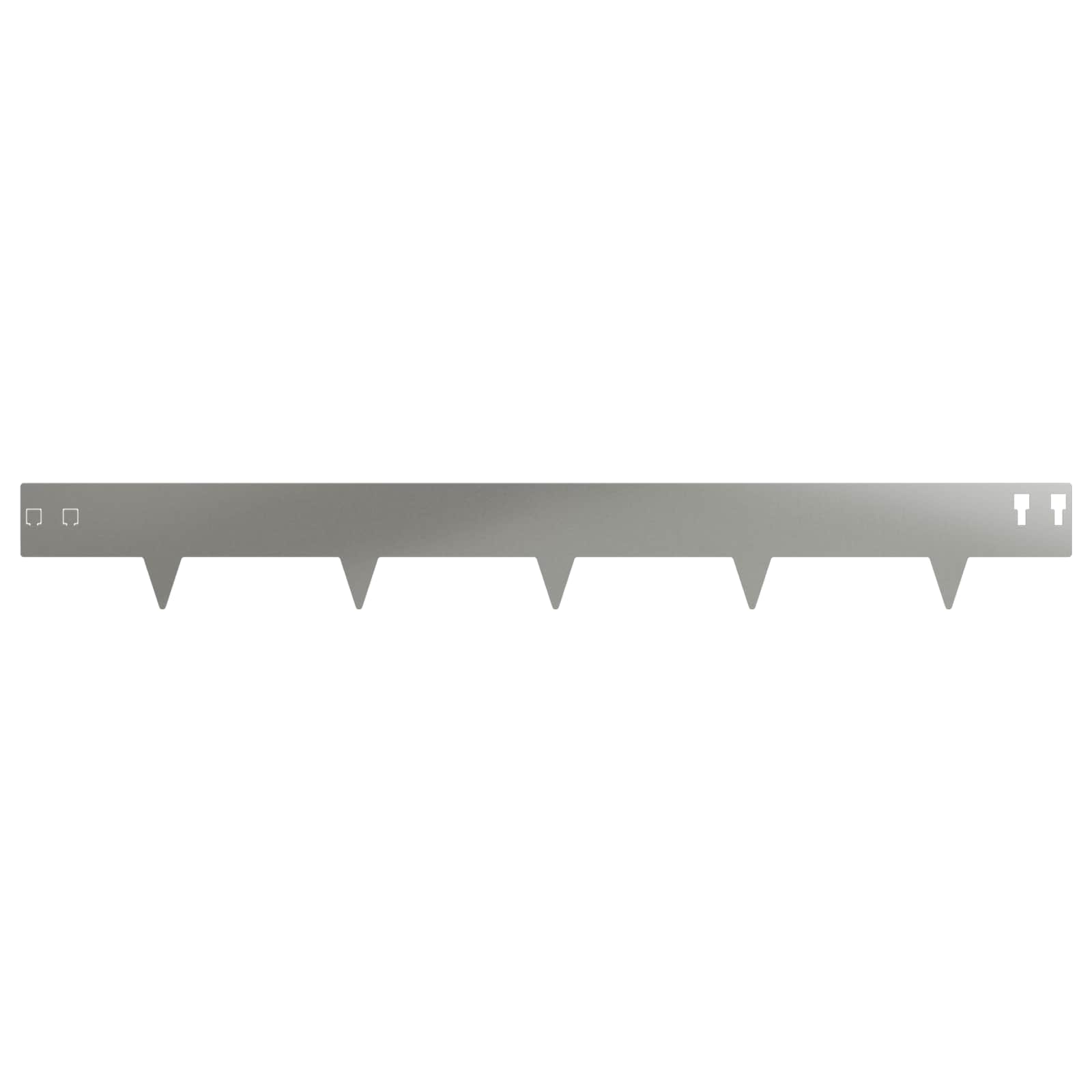 Gazonrand 30 pcs 100 x 12 cm Staal Zilverkleurig