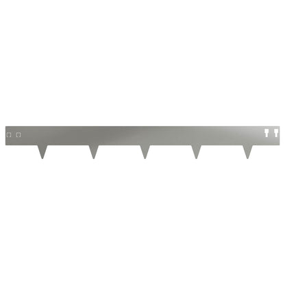 Gazonrand 30 pcs 100 x 12 cm Staal Zilverkleurig