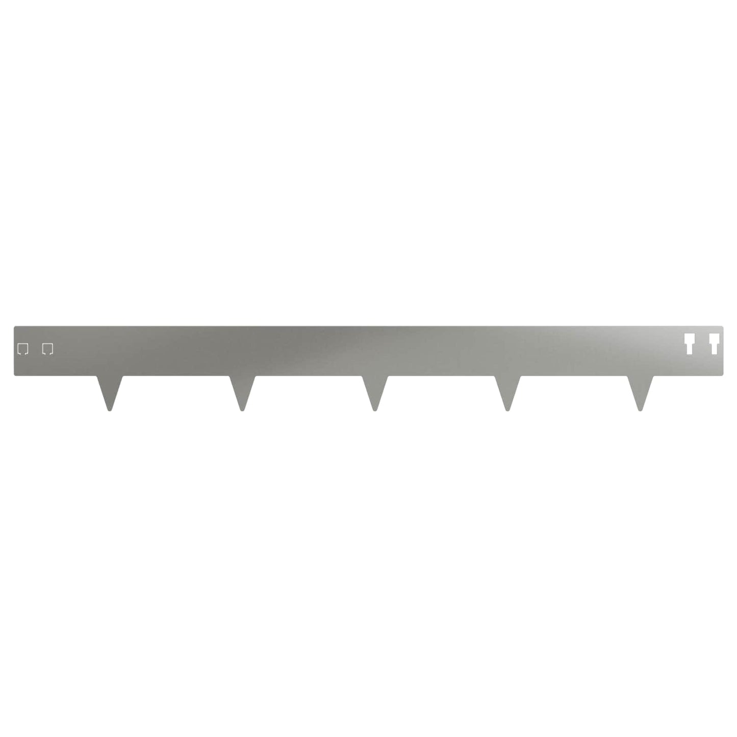 Gazonrand 50 pcs 100 x 12 cm Staal Zilverkleurig