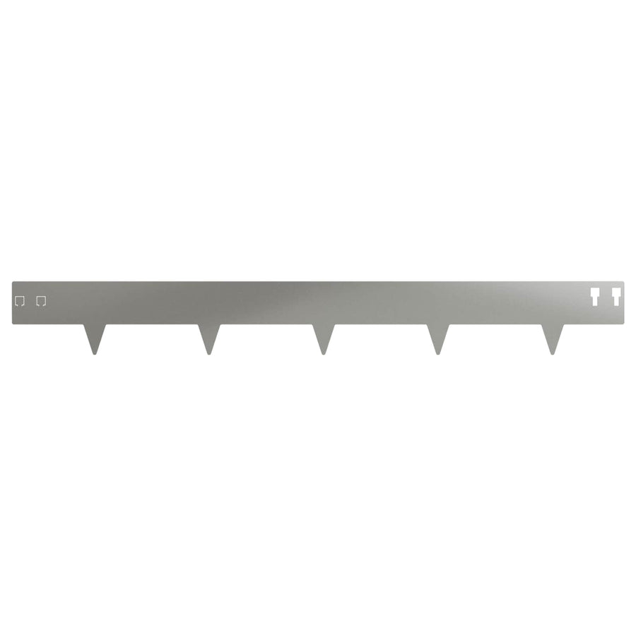 Gazonrand 50 pcs 100 x 12 cm Staal Zilverkleurig