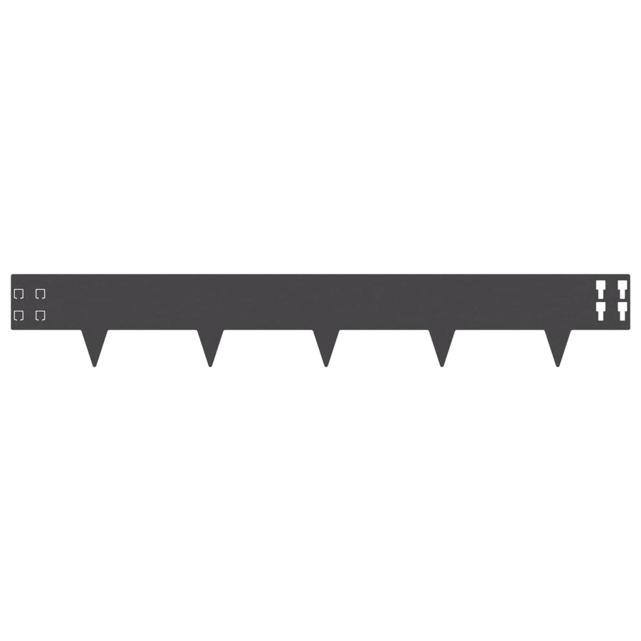 Gazonrand 30 pcs 100 x 15 cm Staal Zwart