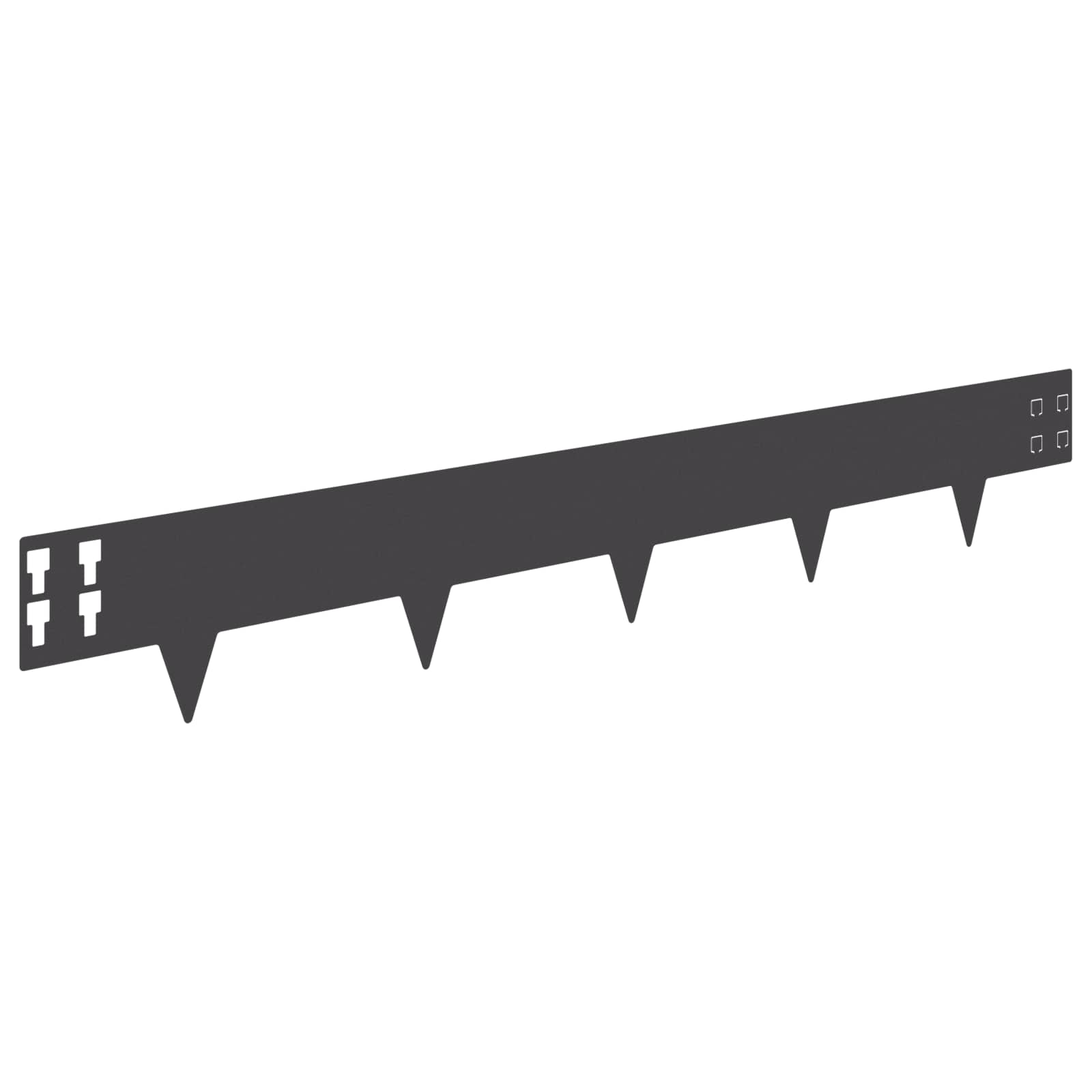 Gazonrand 50 pcs 100 x 15 cm Staal Zwart