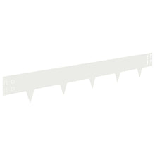 Gazonrand 10 pcs 100 x 15 cm Staal Wit