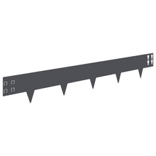 Gazonrand 50 pcs 100 x 15 cm Staal Antracietkleurig