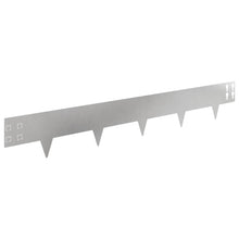 Gazonrand 20 pcs 100 x 15 cm Staal Zilverkleurig