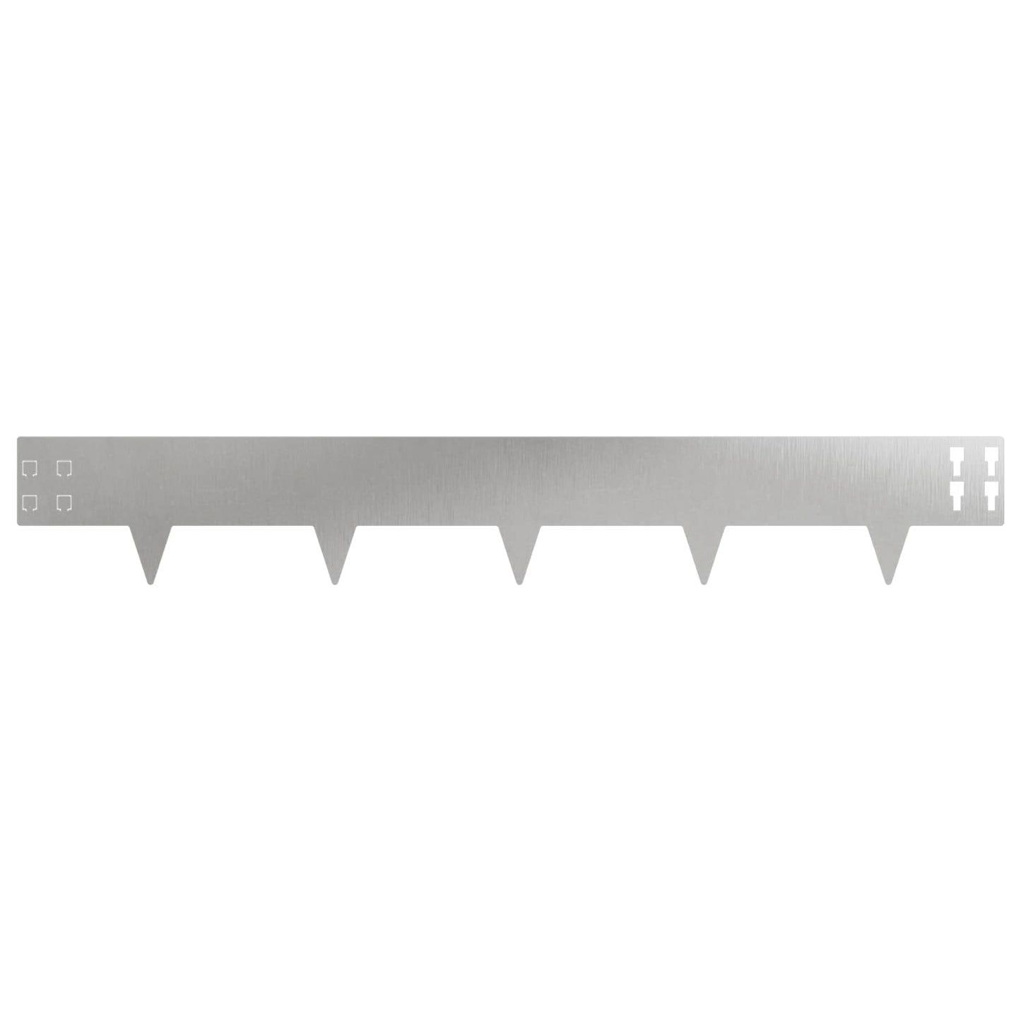 Gazonrand 30 pcs 100 x 15 cm Staal Zilverkleurig