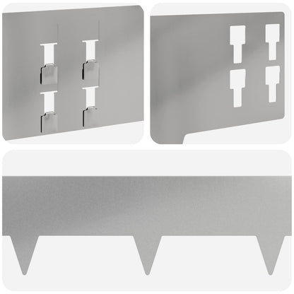 Gazonrand 20 pcs 100 x 15 cm Staal Zilverkleurig
