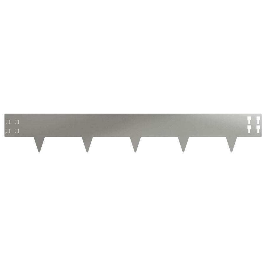 Gazonrand 20 pcs 100 x 15 cm Staal Zilverkleurig
