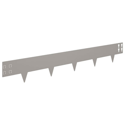 Gazonrand 20 pcs 100 x 15 cm Staal Roestig