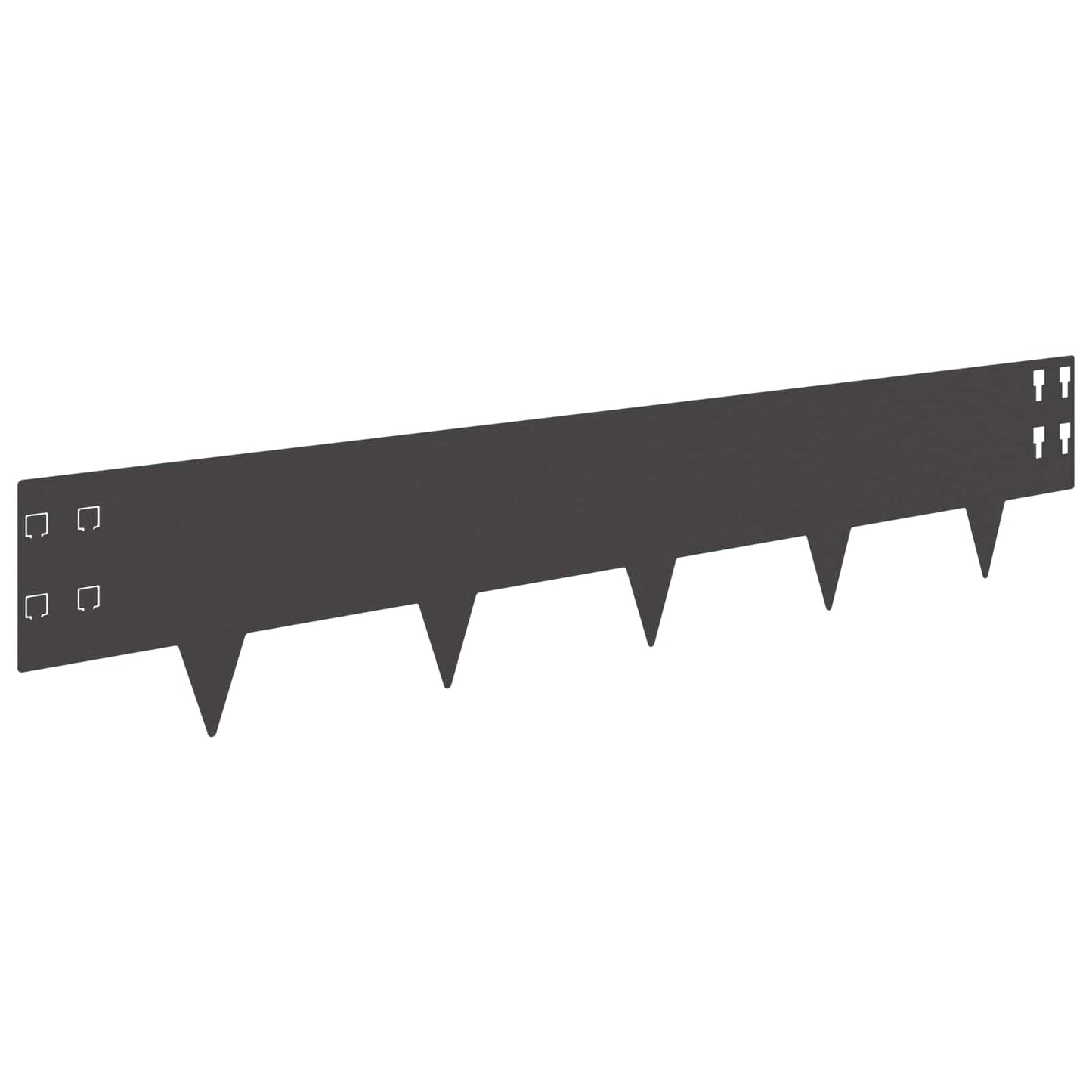 Gazonrand 30 pcs 100 x 20 cm Staal Zwart