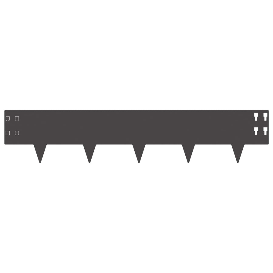 Gazonrand 30 pcs 100 x 20 cm Staal Zwart
