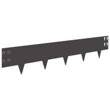 Gazonrand 50 pcs 100 x 20 cm Staal Zwart