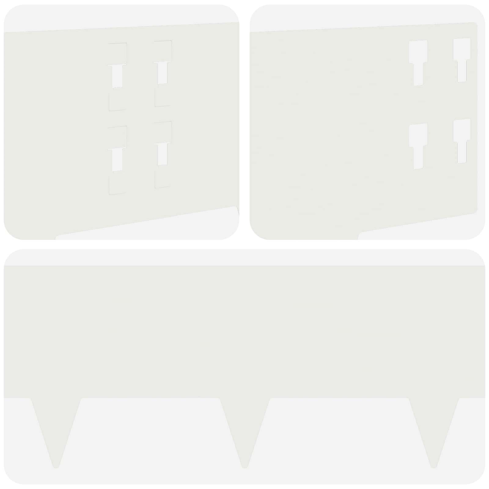 Gazonrand 10 pcs 100 x 20 cm Staal Wit