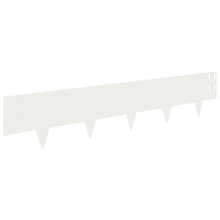 Gazonrand 50 pcs 100 x 20 cm Staal Wit