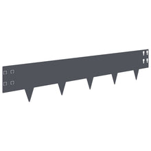 Gazonrand 20 pcs 100 x 20 cm Staal Antracietkleurig