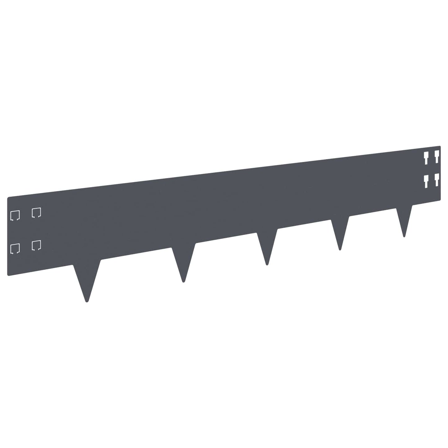 Gazonrand 30 pcs 100 x 20 cm Staal Antracietkleurig