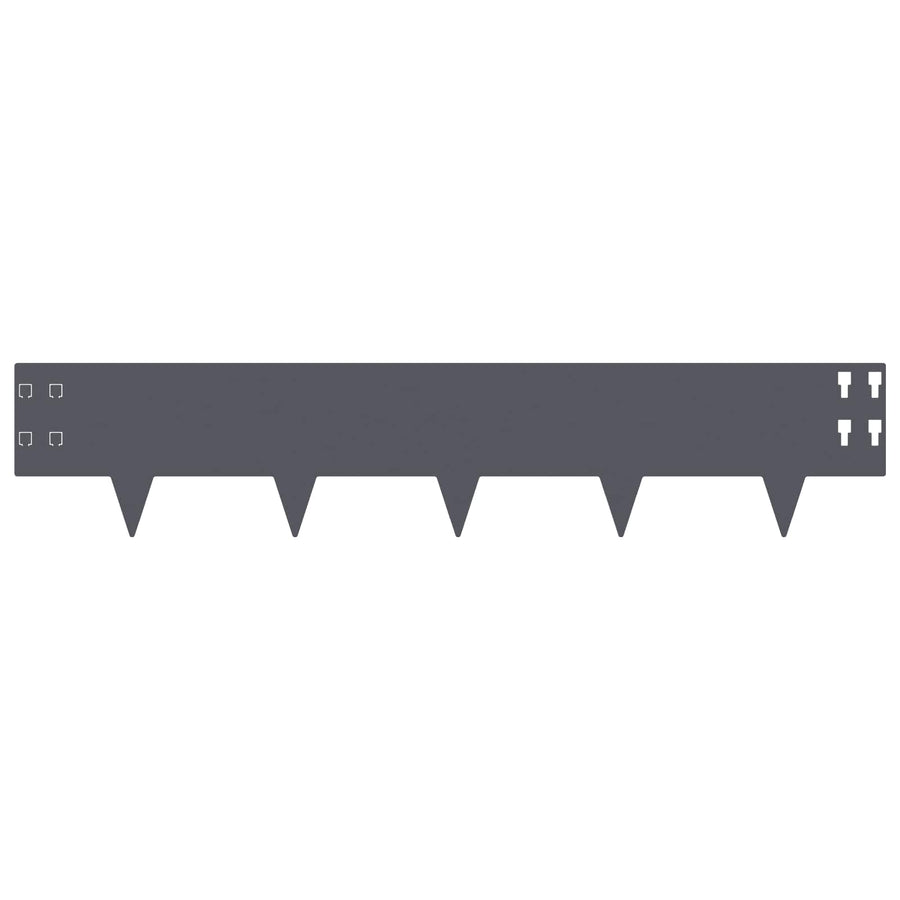 Gazonrand 50 pcs 100 x 20 cm Staal Antracietkleurig