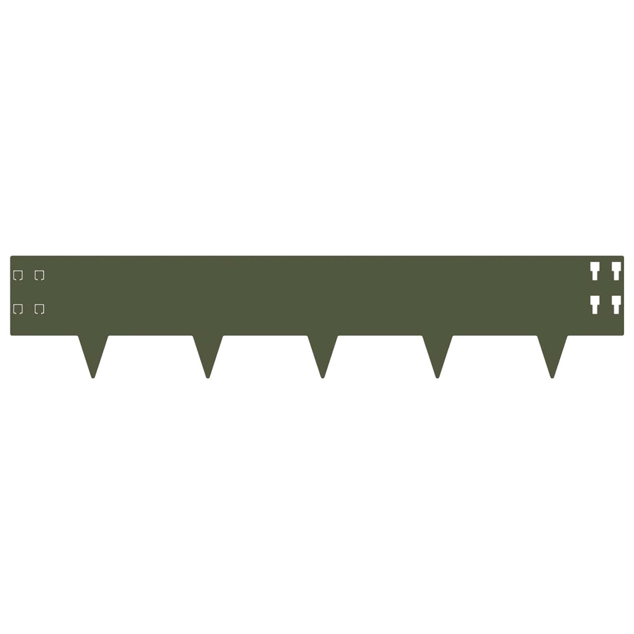 Gazonrand 30 pcs 100 x 20 cm Staal Olijfgroen