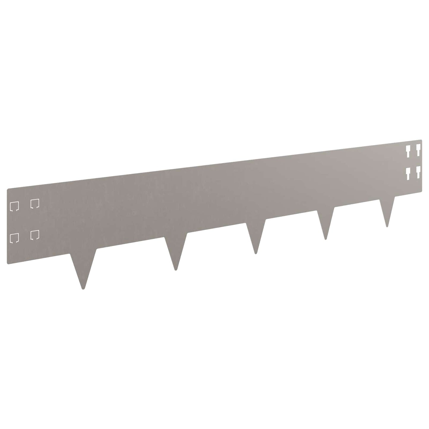 Gazonrand 10 pcs 100 x 20 cm Staal Roestig
