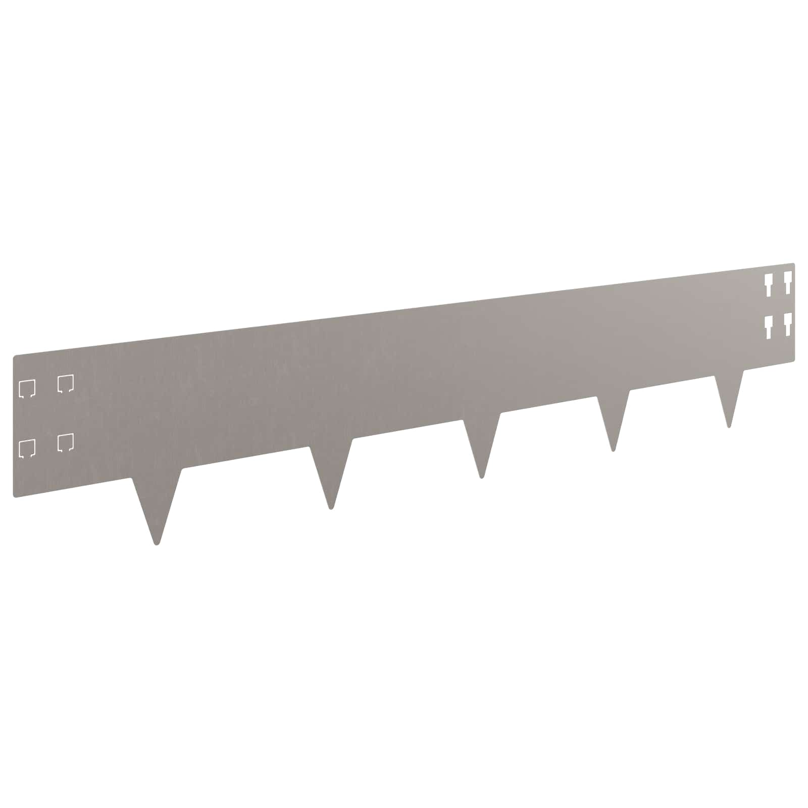 Gazonrand 10 pcs 100 x 20 cm Staal Roestig