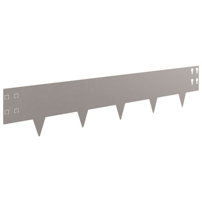 Gazonrand 20 pcs 100 x 20 cm Staal Roestig