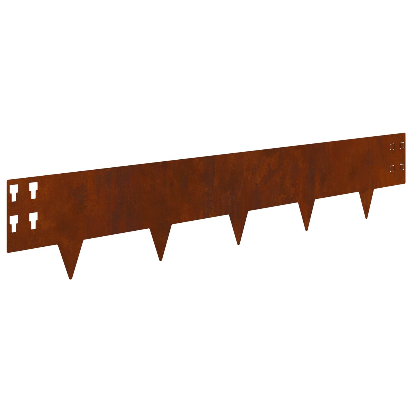 Gazonrand 20 pcs 100 x 20 cm Staal Roestig