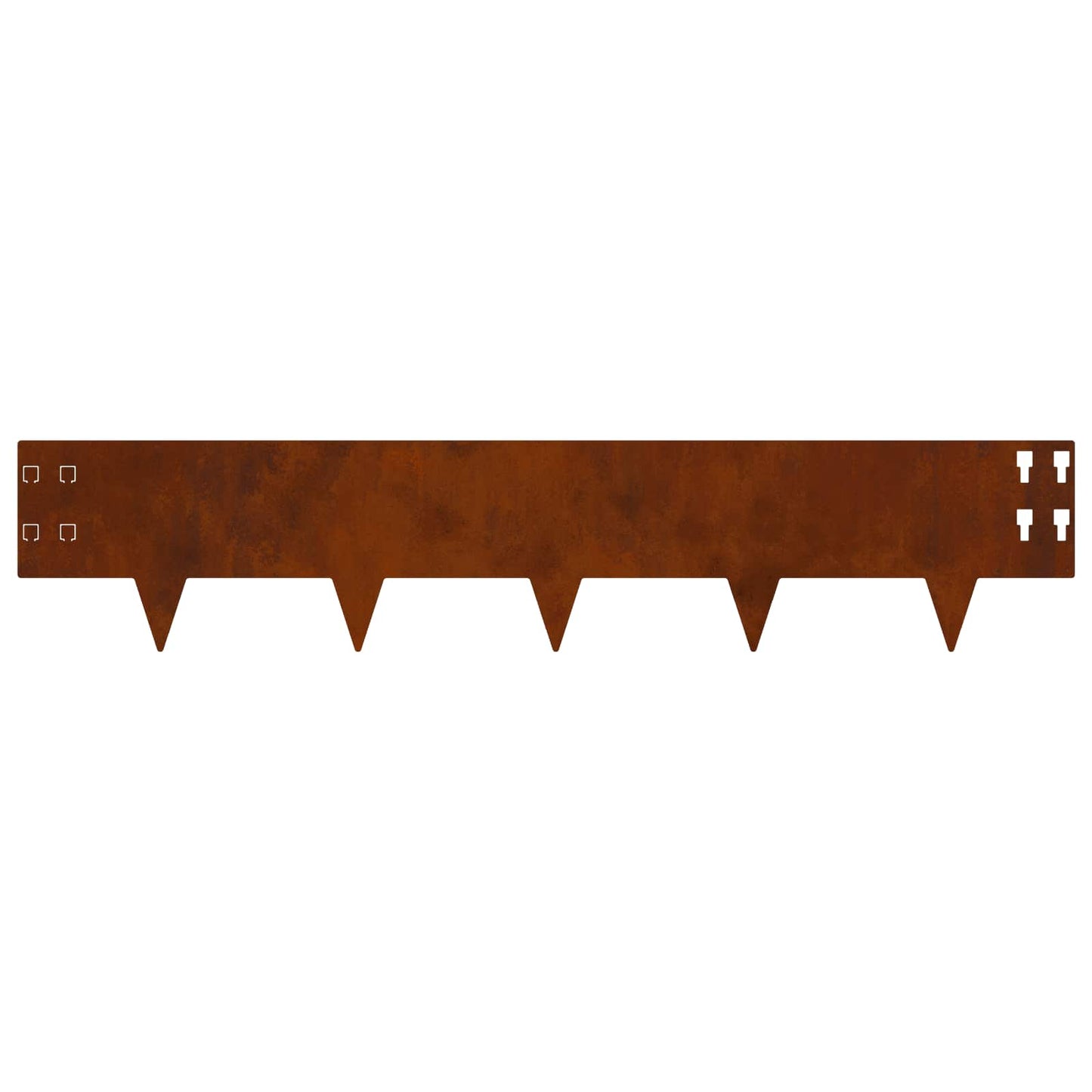Gazonrand 50 pcs 100 x 20 cm Staal Roestig