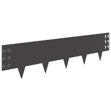 Gazonrand 10 pcs 100 x 25 cm Staal Zwart