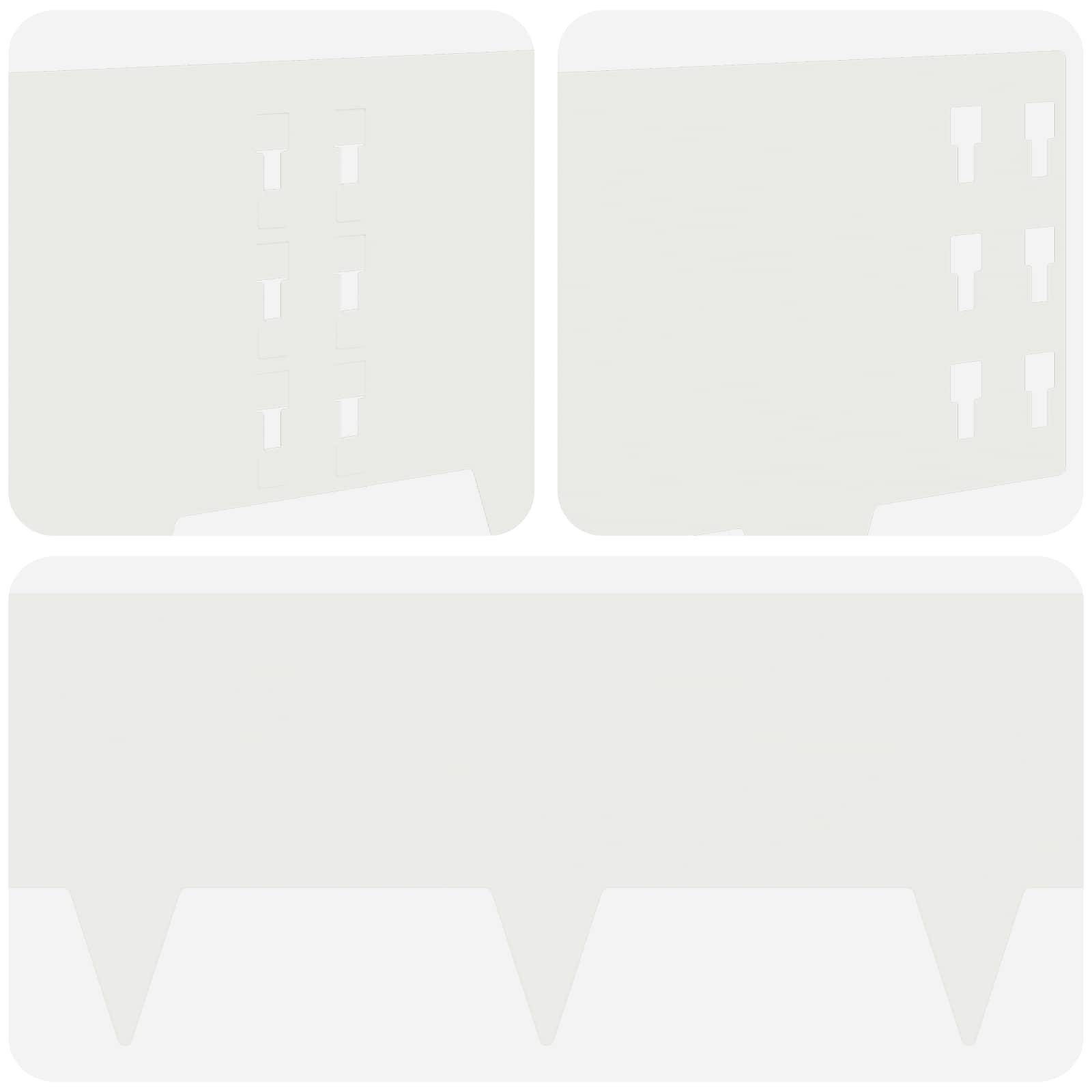 Gazonrand 10 pcs 100 x 25 cm Staal Wit