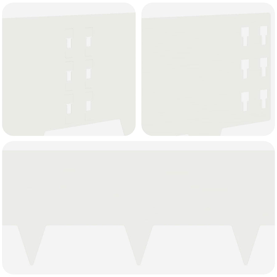 Gazonrand 10 pcs 100 x 25 cm Staal Wit