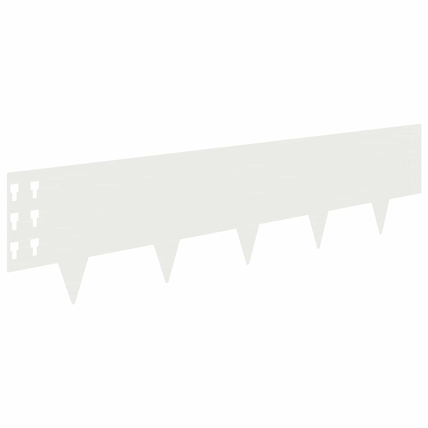 Gazonrand 10 pcs 100 x 25 cm Staal Wit
