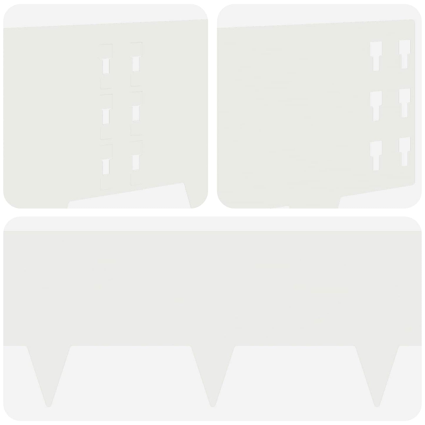 Gazonrand 20 pcs 100 x 25 cm Staal Wit
