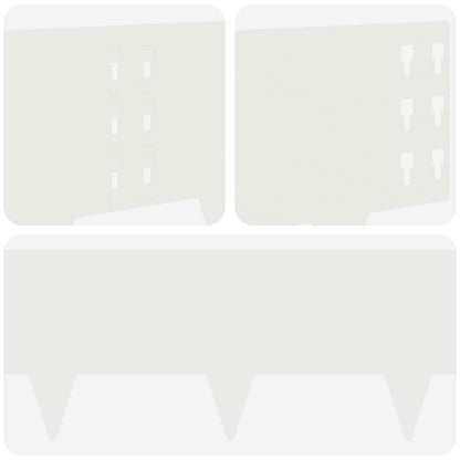 Gazonrand 20 pcs 100 x 25 cm Staal Wit