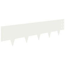 Gazonrand 30 pcs 100 x 25 cm Staal Wit
