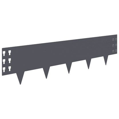 Gazonrand 20 st 100 x 25 cm Staal Antracietkleurig