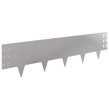 Gazonrand 30 pcs 100 x 25 cm Staal Zilverkleurig