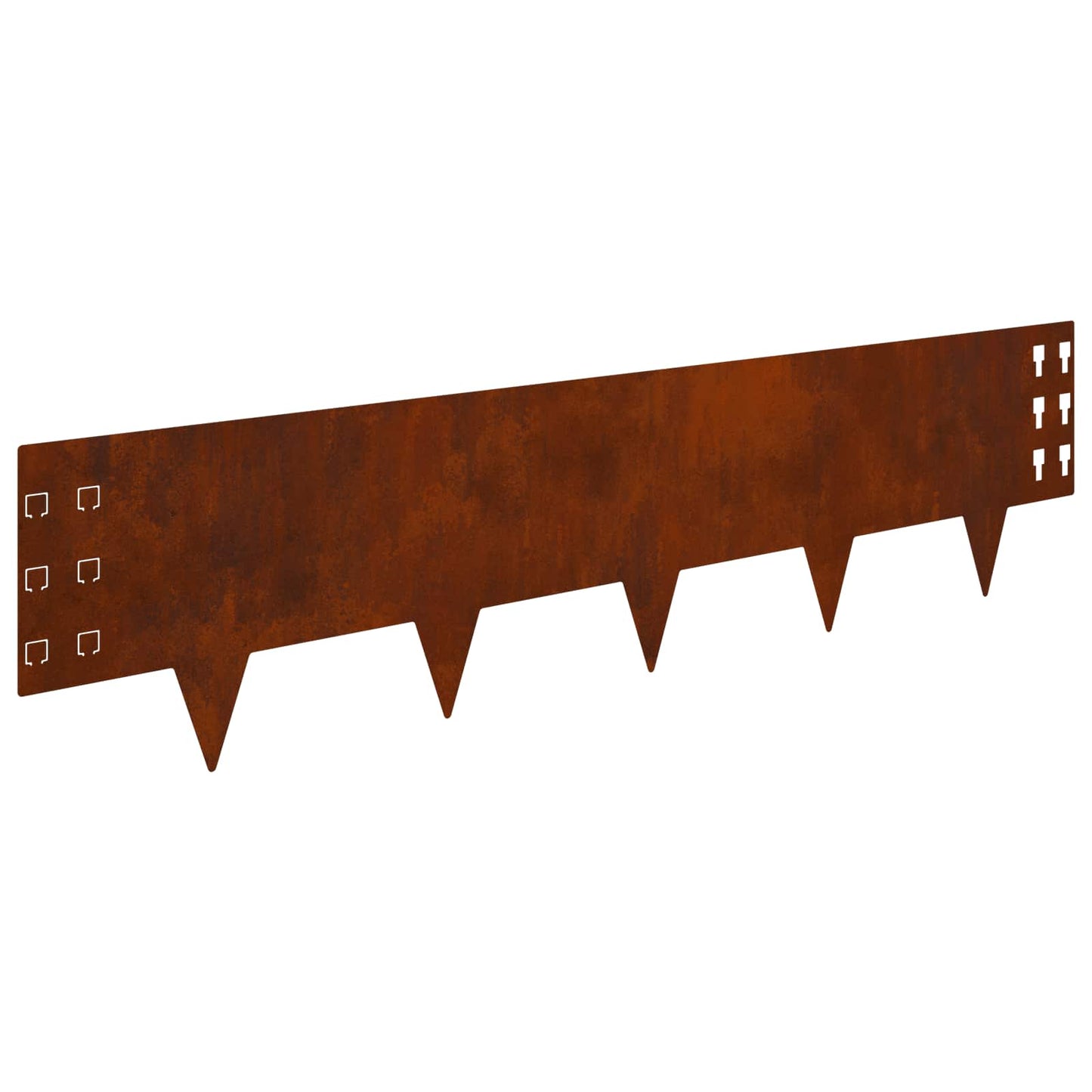 Gazonrand 10 pcs 100 x 25 cm Staal Roestig