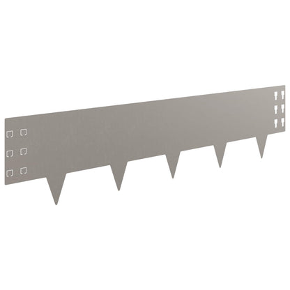 Gazonrand 10 pcs 100 x 25 cm Staal Roestig