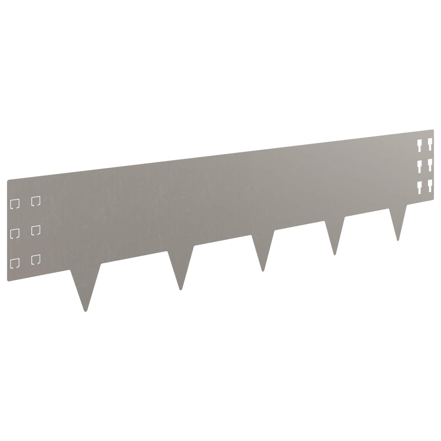 Gazonrand 30 pcs 100 x 25 cm Staal Roestig