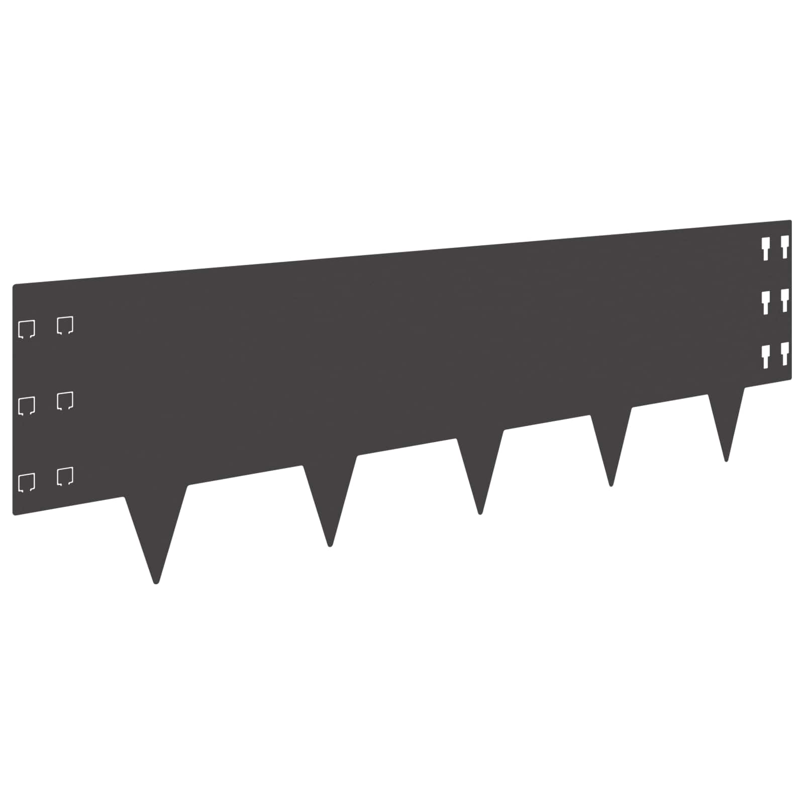 Gazonrand 20 st 100 x 30 cm Staal Zwart