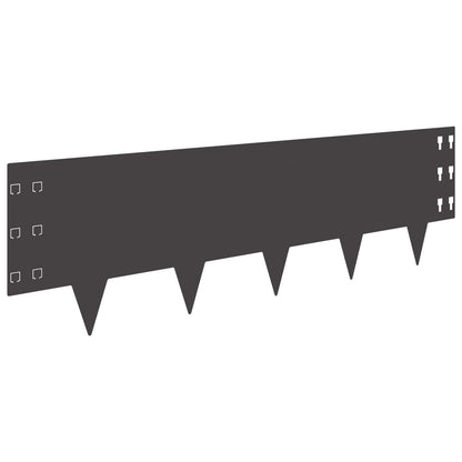 Gazonrand 20 st 100 x 30 cm Staal Zwart
