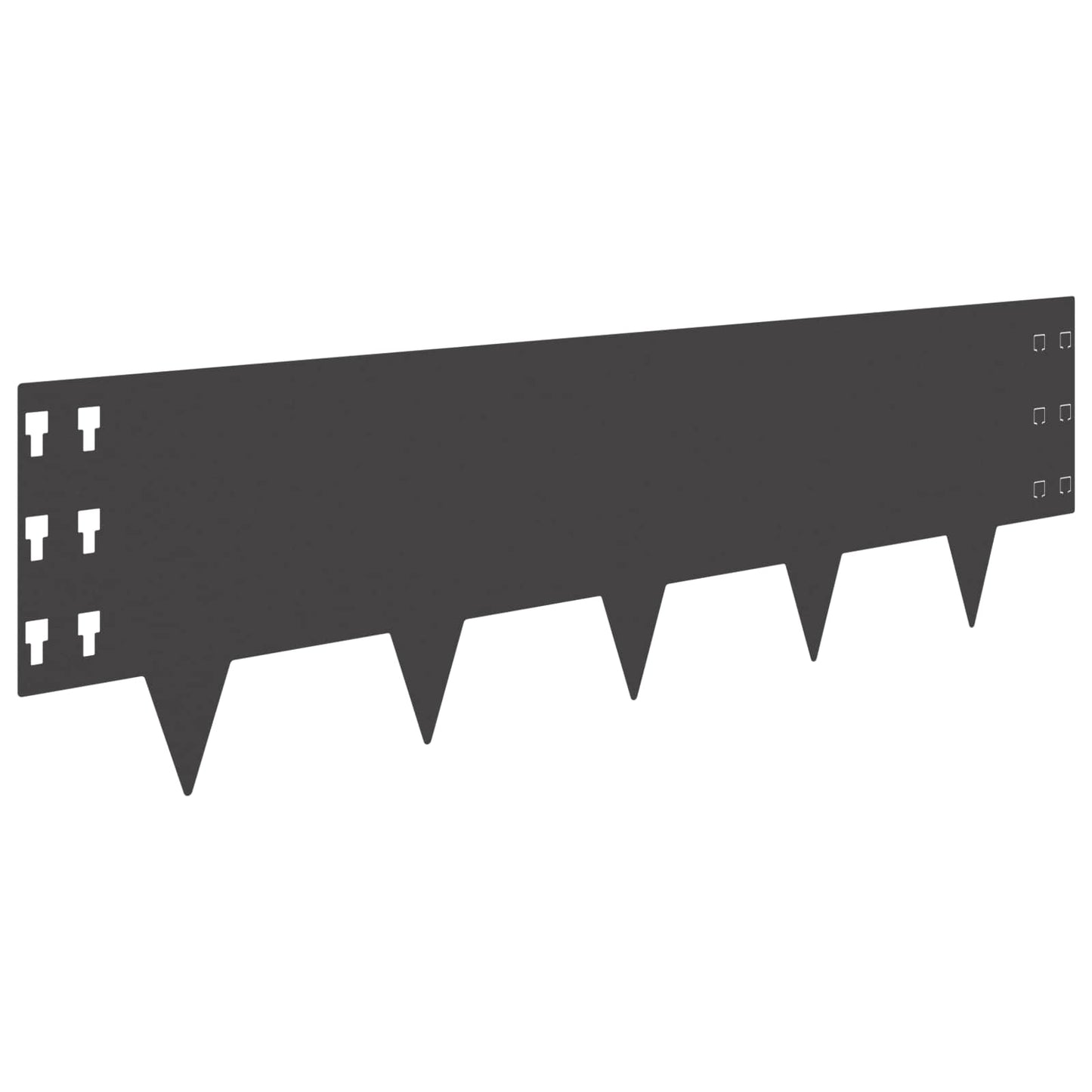 Gazonrand 20 st 100 x 30 cm Staal Zwart