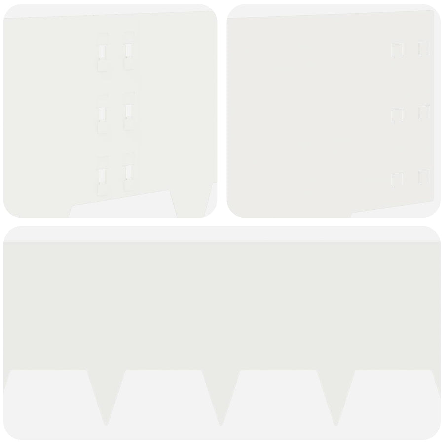 Gazonrand 10 pcs 100 x 30 cm Staal Wit