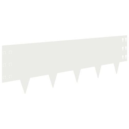 Gazonrand 10 pcs 100 x 30 cm Staal Wit
