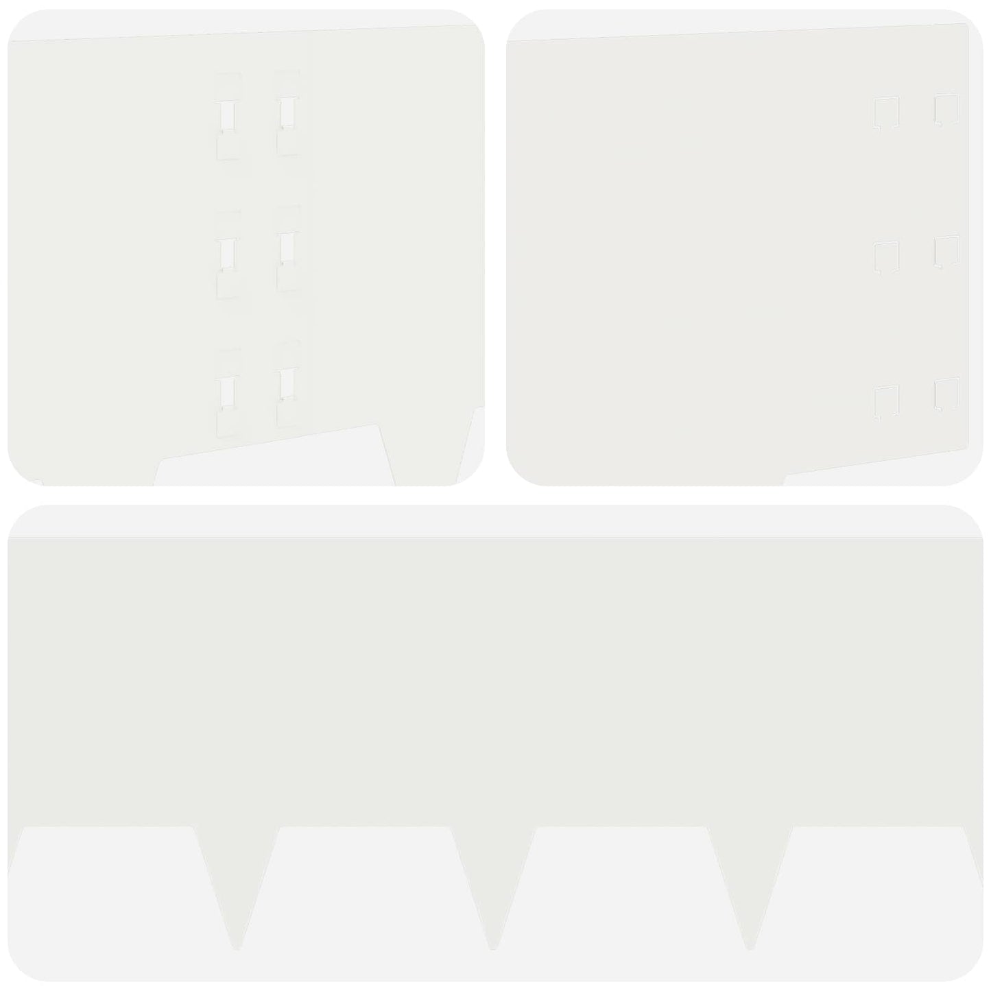 Gazonrand 20 pcs 100 x 30 cm Staal Wit