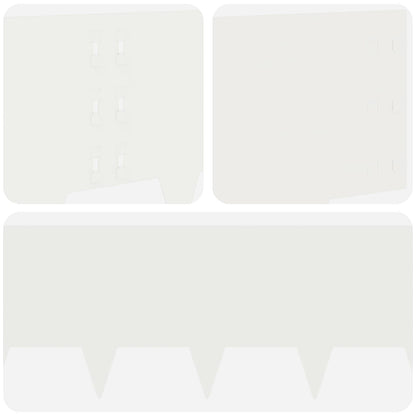 Gazonrand 20 pcs 100 x 30 cm Staal Wit