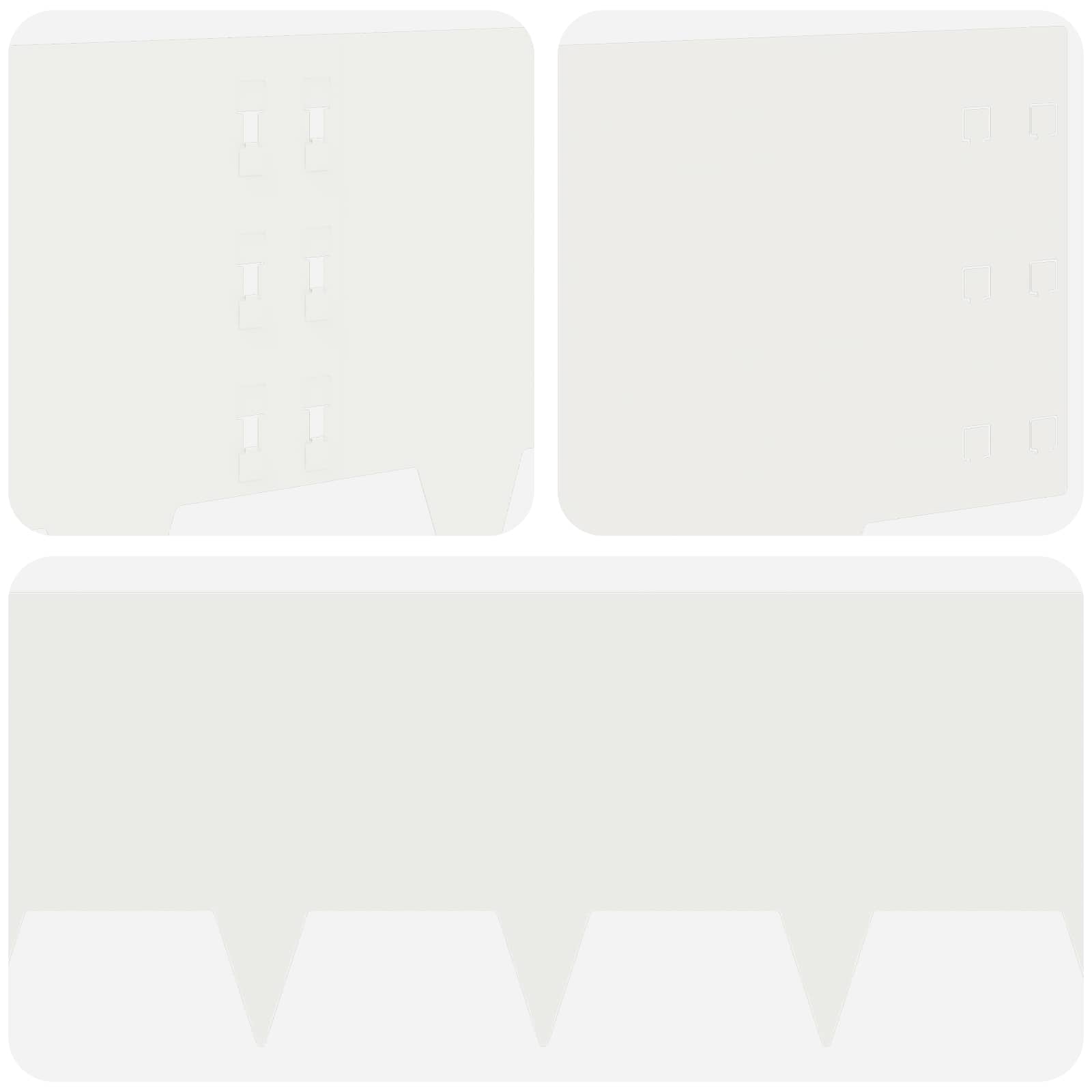 Gazonrand 30 pcs 100 x 30 cm Staal Wit