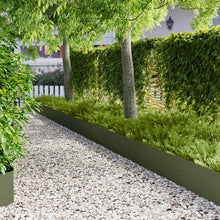 Gazonrand 10 pcs 100 x 30 cm Staal Olijfgroen