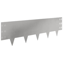 Gazonrand 20 pcs 100 x 30 cm Staal Zilverkleurig