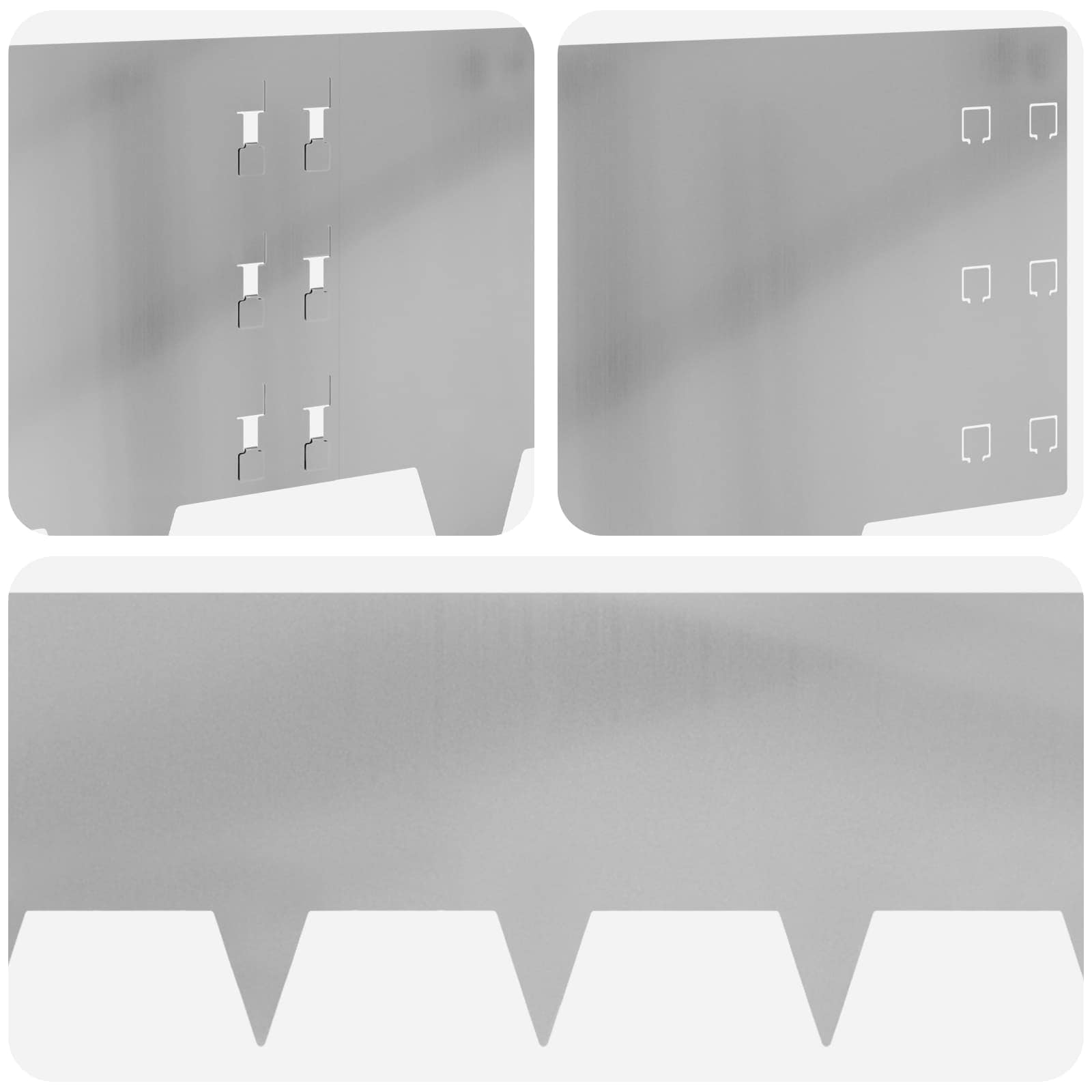Gazonrand 20 pcs 100 x 30 cm Staal Zilverkleurig